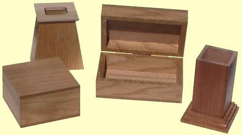 A Range of  Wooden Desk Tidys