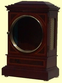 Mahogany Clock Case with Walnut inlays